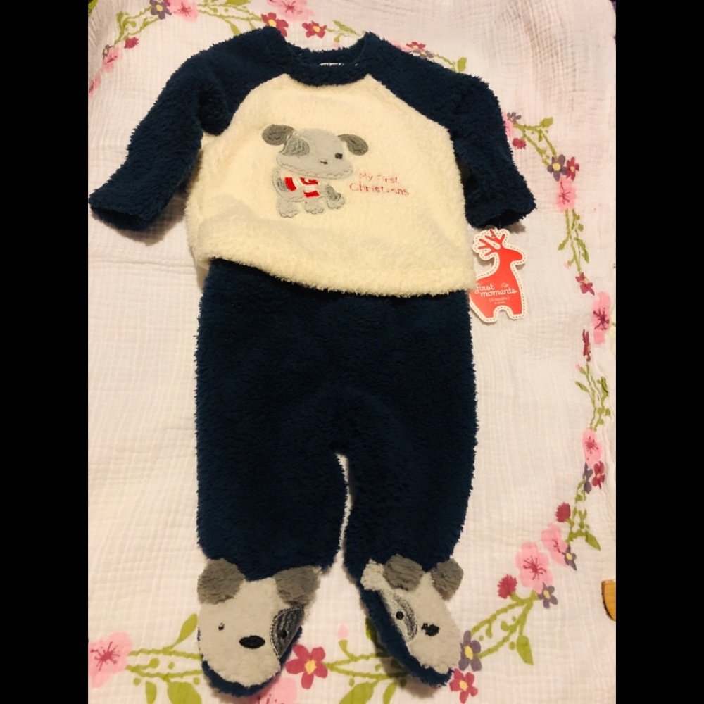 BABY BOY FIRST MOMENTS NWT  My 1ST XMAS LAYETTE